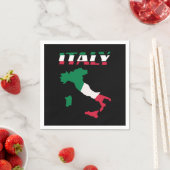 Italy Map Italian Italia スタンダードカクテルナプキン (インサイチュ)