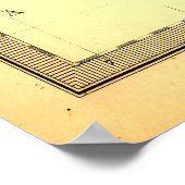 Italy map Poster ポスター (角)