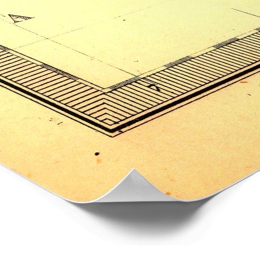 Italy map Poster ポスター (角)