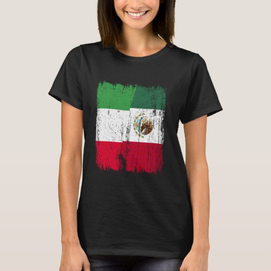 Italy Mexico Half Flag Italian Mexican Heritage Tシャツ (正面)
