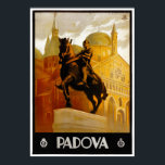 Italy Padova Vintage Travel Poster Restored ポスター<br><div class="desc">Fully restored vintage travel poster from the Padova, Italy. Please note that our posters are high quality reproductions based on professional, very high resolution scans off the originals. Our manual retouching process does not involve the use of filters that remove any original details or texture that you will see in...</div>