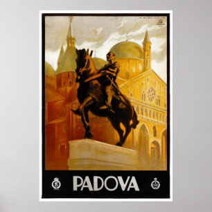 Italy Padova Vintage Travel Poster Restored ポスター