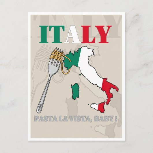 ITALY PASTA LA VISTA, BABY! ポストカード (正面)