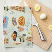 Italy Perfect Vacation キッチンタオル (四つ折り)