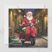 Italy Rome Santa Claus Vespa Christmas  シーズンカード (正面)