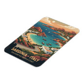 Italy Sardinia Postcard マグネット (左側)