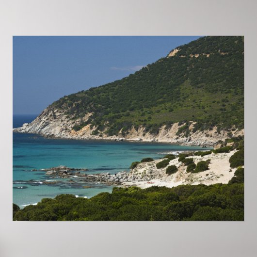 Italy, Sardinia, Solanas. Beach. ポスター (正面)