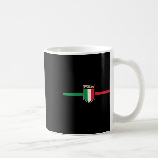Italy Soccer Italia Footbyll Fan  コーヒーマグカップ (右)