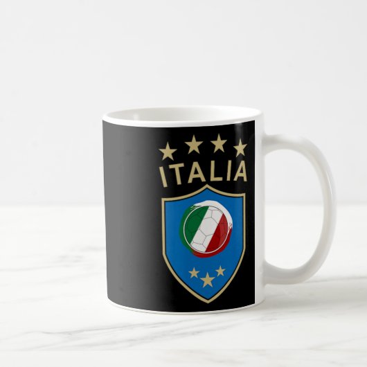 Italy Soccer - Italian Italia Flag Footbyll Player コーヒーマグカップ (右)
