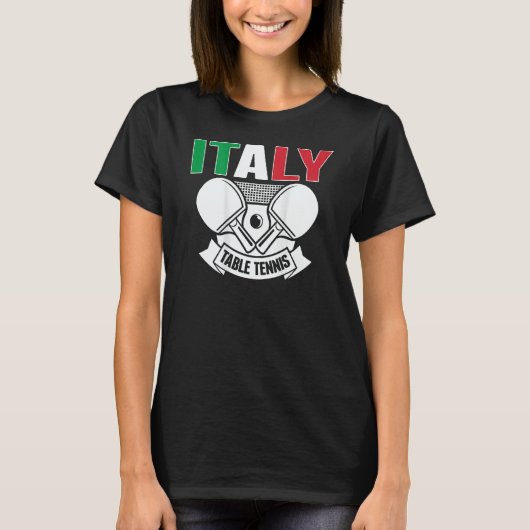 Italy Table Tennis   Support Italian Ping Pong Tea Tシャツ (正面)