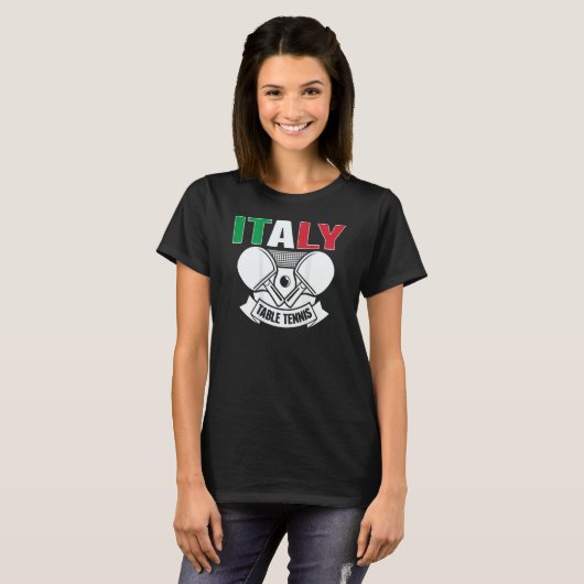 Italy Table Tennis   Support Italian Ping Pong Tea Tシャツ (正面フル)