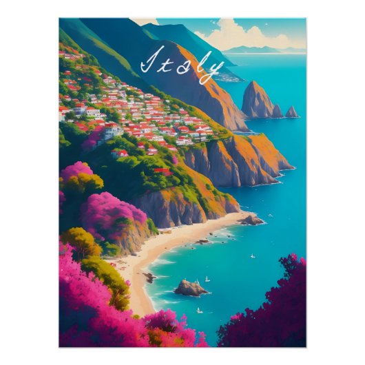 Italy Travel Poster ポスター (正面)