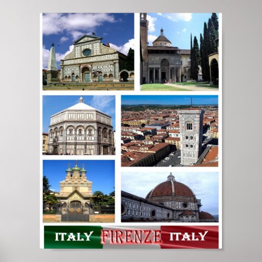 Italy - Tuscany - Florence - Mosaic - ポスター (正面)