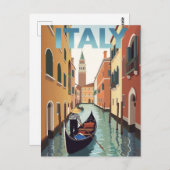 Italy Venice Canal Gondola Ride ポストカード (正面/裏面)