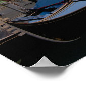 Italy, Venice, gondolas moored along canal ポスター (角)