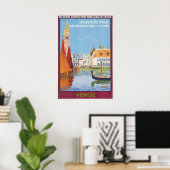 Italy Venice Vintage Travel Poster - Framed ポスター (ホームオフィス)