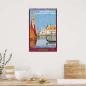 Italy Venice Vintage Travel Poster - Framed ポスター (キッチン)