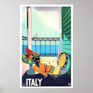 Italy vintage travel ポスター