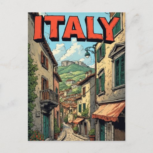 ITALY VINTAGE TRAVEL POSTCARD ポストカード (正面)