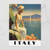 Italy Vintage Travel Romantic Mediterranean ポストカード (正面)