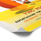 italy Vintage wine poster  ポスター (角)