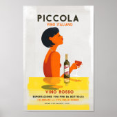 italy Vintage wine poster  ポスター (正面)