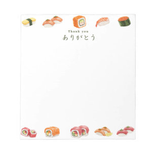 Itamae〈Sushi Chefs） collection ありがとう Japanese ノートパッド