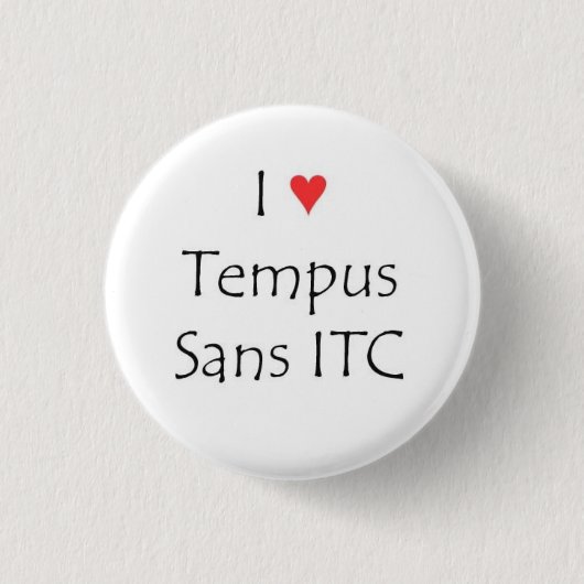ITC Sans IハートTempus 缶バッジ (正面)