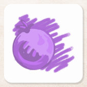 ITDブルーベリーとクリーム スクエアペーパーコースター (正面)