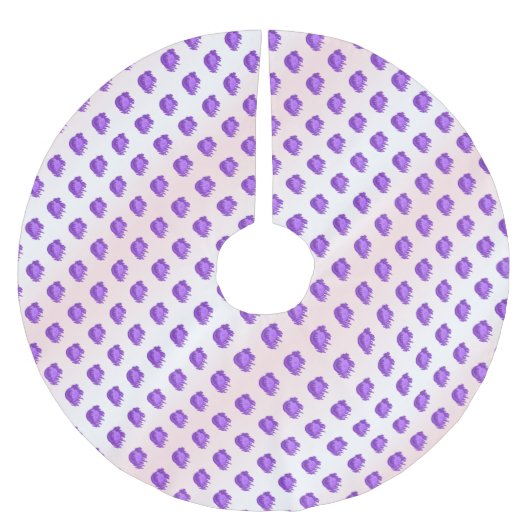 ITDブルーベリーとクリーム ブラッシュドポリエステルツリースカート (正面)