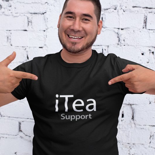 iTeaサポート - 紅茶愛飲家のためのダダっ子パパギャグ Tシャツ