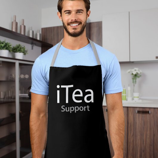 iTea サポート - お茶好きのためのダダダダジョーク エプロン