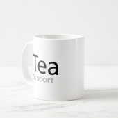 iTea サポート - 紅茶愛飲家のためのダッドジョークが面白い コーヒーマグカップ (正面左)