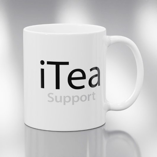 iTea サポート - 紅茶愛飲家のためのダッドジョークが面白い コーヒーマグカップ