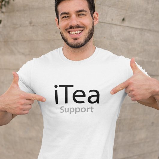 iTea サポート - 紅茶愛飲家のためのダッドジョーク Tシャツ