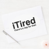 iTeed – そのための昼寝がある 楕円形シール (封筒)