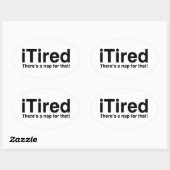 iTeed – そのための昼寝がある 楕円形シール (シート)