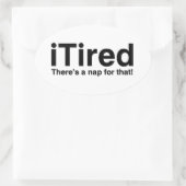 iTeed – そのための昼寝がある 楕円形シール (バッグ)