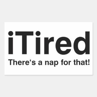 iTeed – そのための昼寝がある 長方形シール