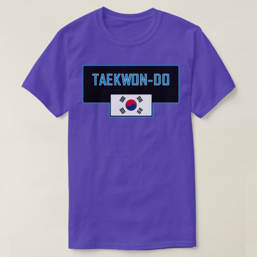 ITFテコンドブルーと韓国国旗 Tシャツ (デザイン正面)