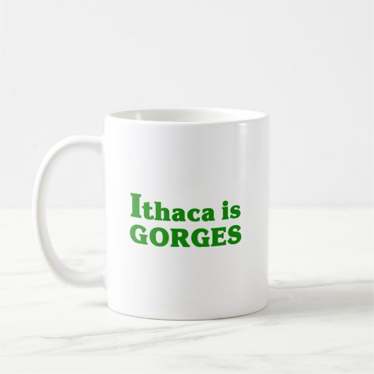 Ithaca is Gorges コーヒーマグカップ (左)