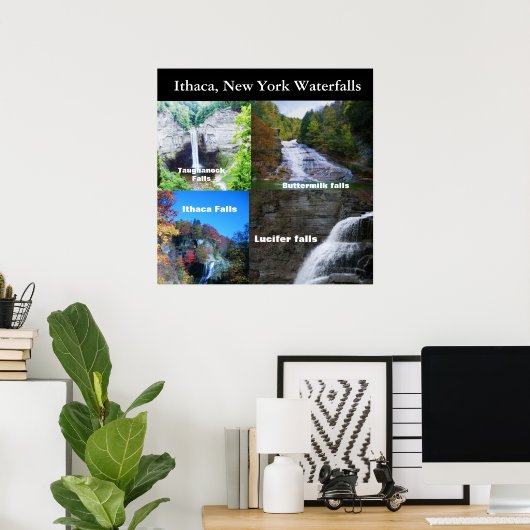 ITHACA NEW YORKの秋 ポスター (ホームオフィス)