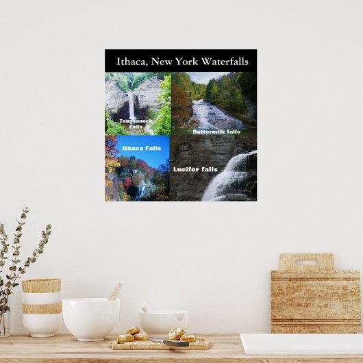 ITHACA NEW YORKの秋 ポスター (キッチン)