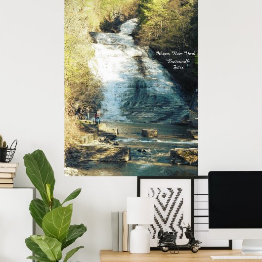 ITHACA NEW YORK BUTTERMILK  FALLS poster ポスター (ホームオフィス)
