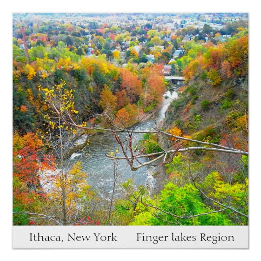 ITHACA NEW YORK FINGER LAKES REGIONポスター ポスター (正面)