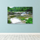 ITHACA NEW YORK GORGEポスター キャンバスプリント (インサイチュ (ウッドフロア))