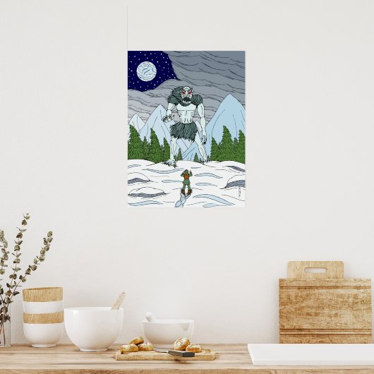 Ithaqua Weird Horror Art ポスター (キッチン)