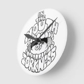 ITMODlogoの時計 ラウンド壁時計 (傾斜)