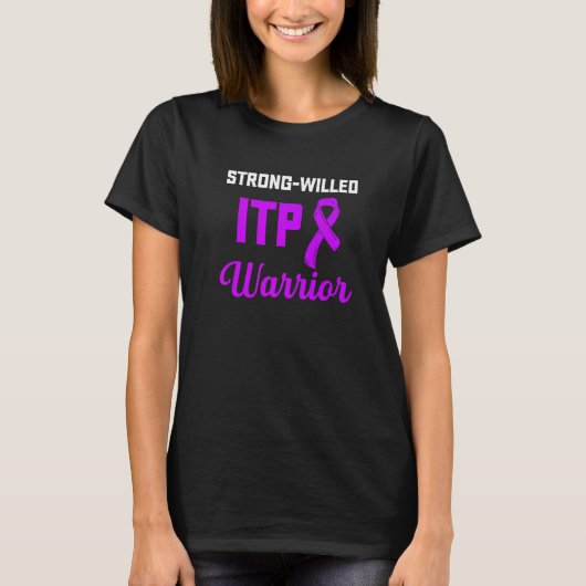 Itp認識度免疫性血小板減少症ウォリアーSurv Tシャツ (正面)