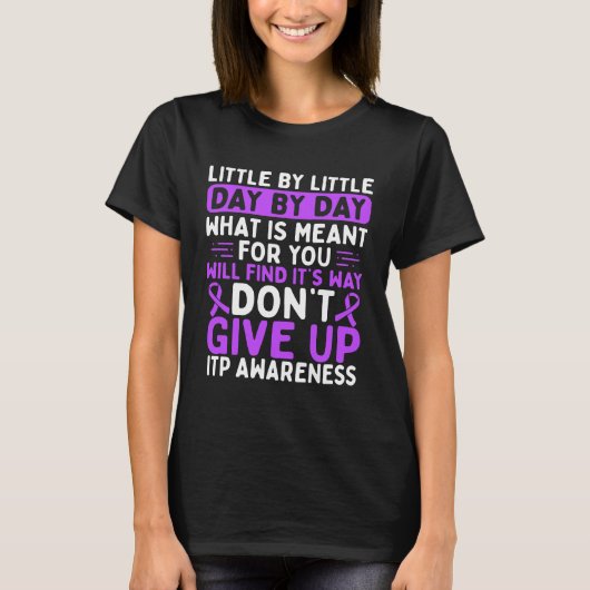 ITP Awareness Warrior Fighter Purple Ribbon Tシャツ (正面)